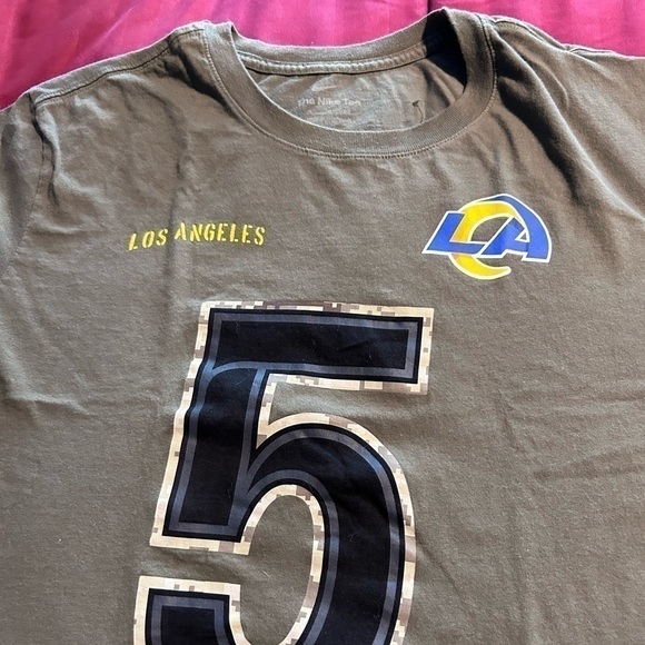 Men's Nike Jalen Ramsey Olive Los Angeles Rams 2022 Salute To Service - Picture 3 of 4